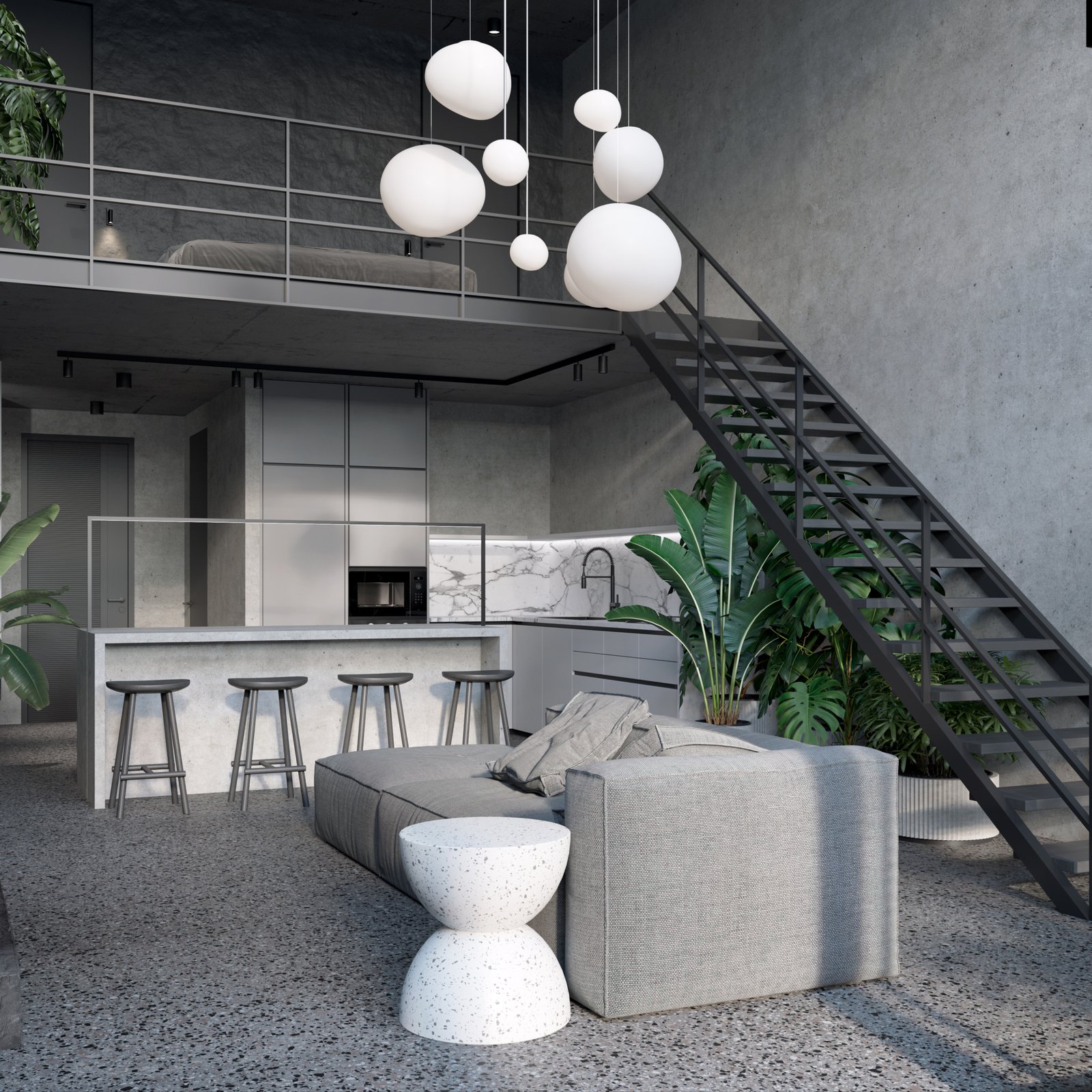 1 Babakan 1BR Living room