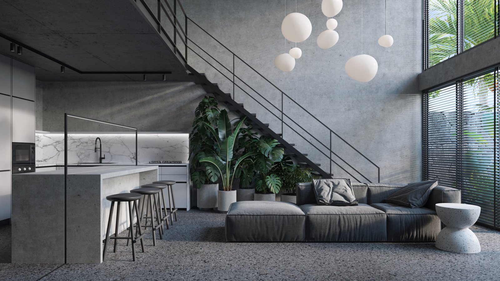 2 Babakan 1BR Living room