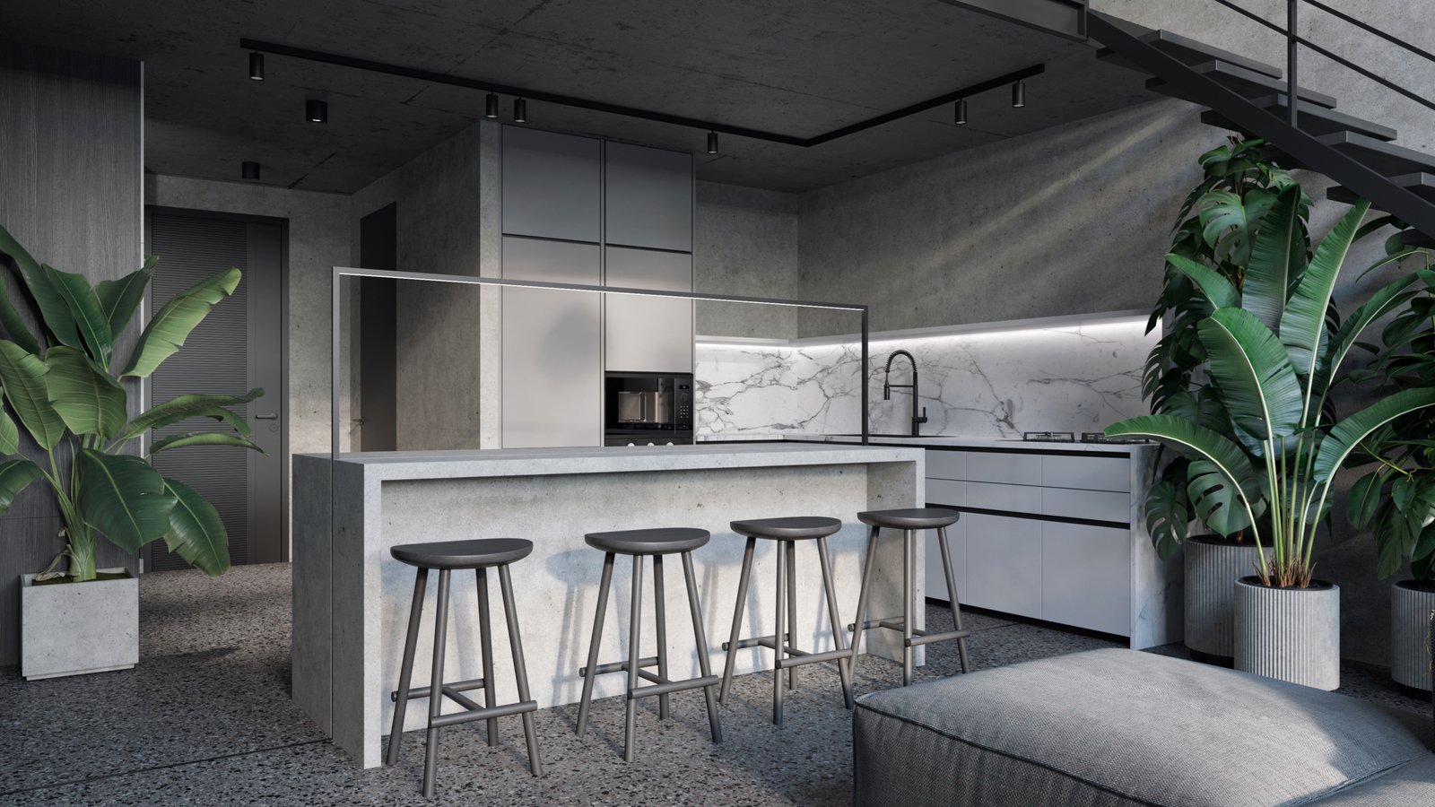 3 Babakan 1BR Living room